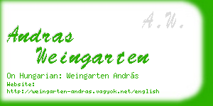 andras weingarten business card